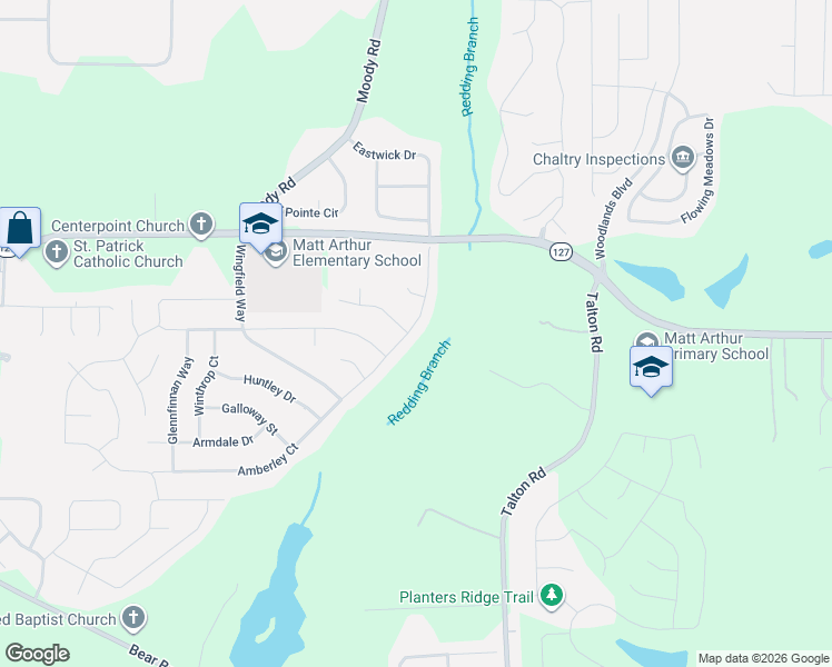 map of restaurants, bars, coffee shops, grocery stores, and more near 123 Amberley Court in Kathleen
