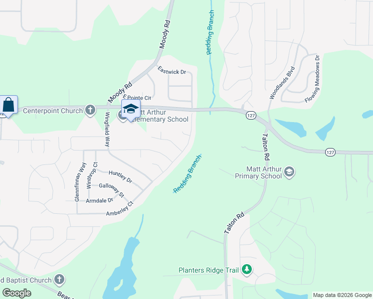 map of restaurants, bars, coffee shops, grocery stores, and more near 123 Amberley Court in Kathleen