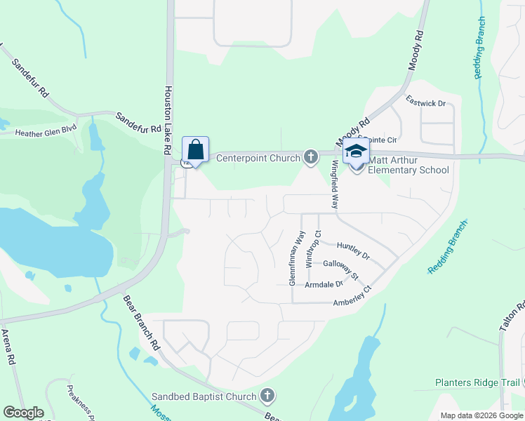 map of restaurants, bars, coffee shops, grocery stores, and more near 130 Hawk's Nest Drive in Kathleen