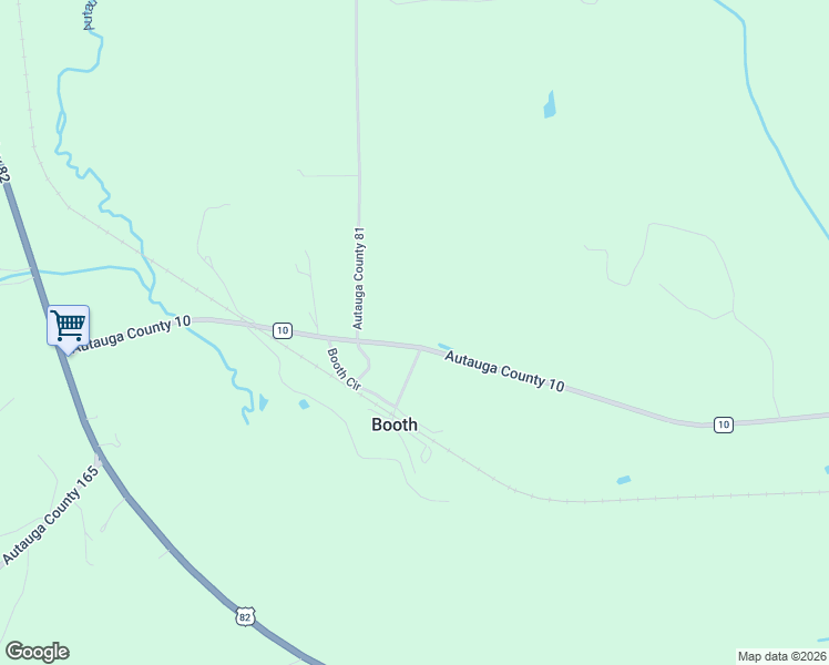 map of restaurants, bars, coffee shops, grocery stores, and more near 1710 Autauga County 10 in Booth