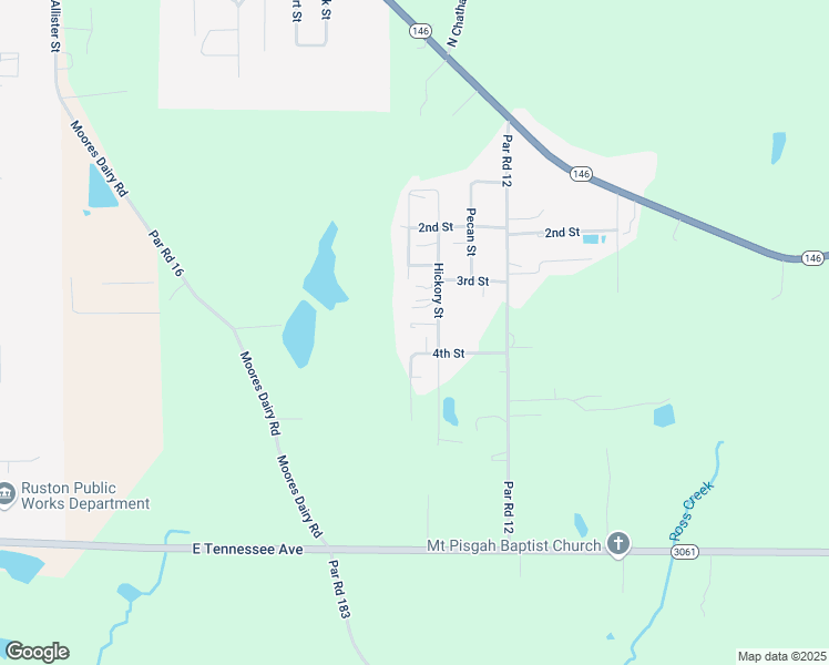 map of restaurants, bars, coffee shops, grocery stores, and more near 212 Hickory Street in Ruston