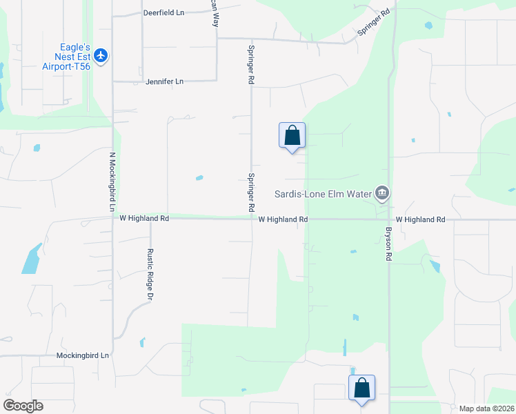 map of restaurants, bars, coffee shops, grocery stores, and more near 6221 West Highland Road in Midlothian