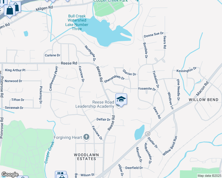 map of restaurants, bars, coffee shops, grocery stores, and more near 4757 Allegheny Drive in Columbus