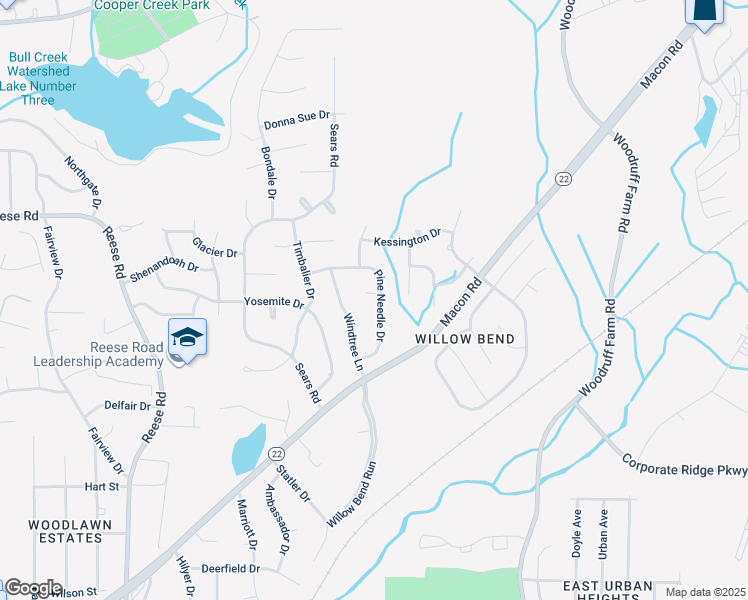 map of restaurants, bars, coffee shops, grocery stores, and more near 5340 Pine Needle Drive in Columbus