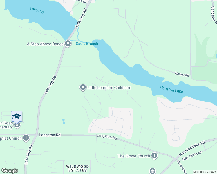 map of restaurants, bars, coffee shops, grocery stores, and more near Wax Myrtle Way in Perry