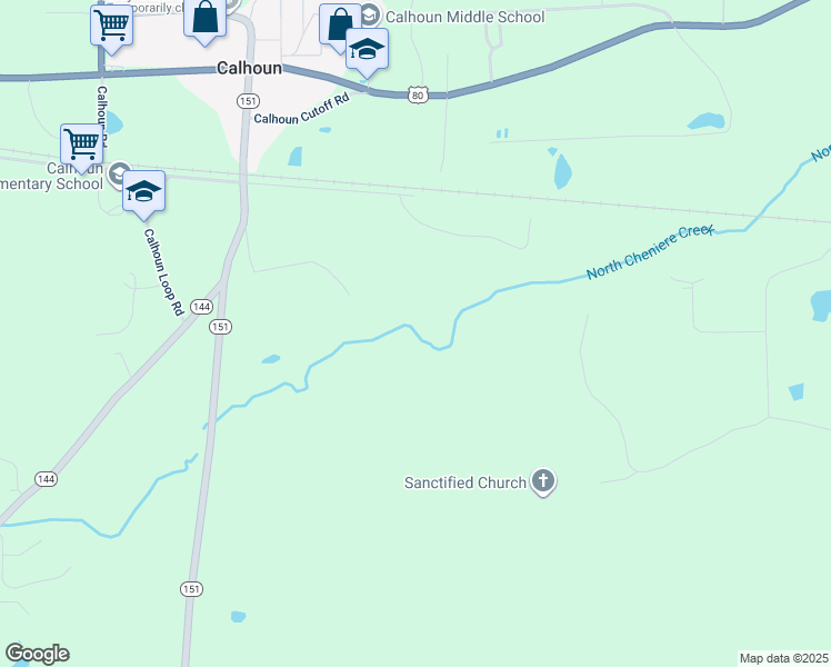 map of restaurants, bars, coffee shops, grocery stores, and more near in Calhoun