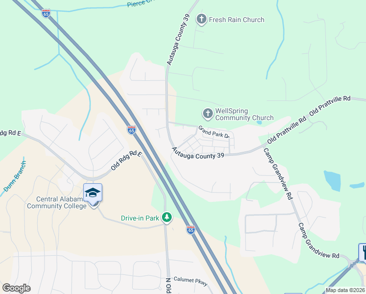 map of restaurants, bars, coffee shops, grocery stores, and more near 1223 County Road 39 in Deatsville