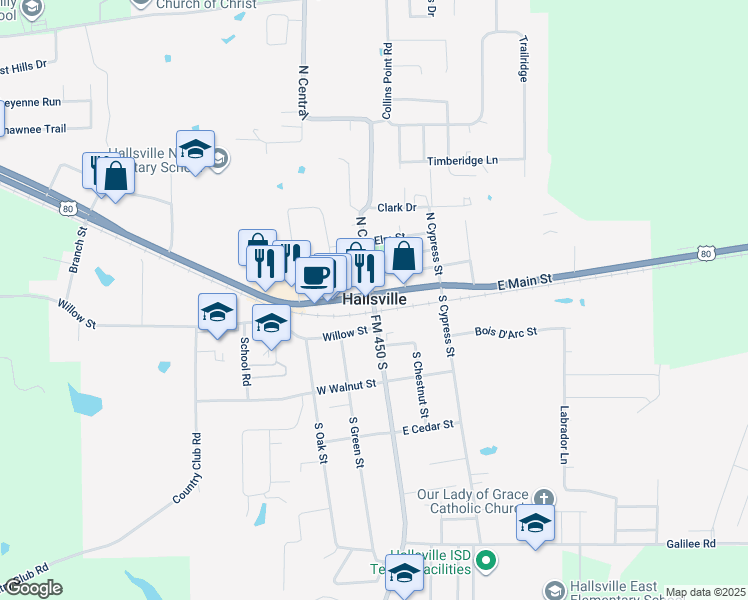 Hallsville TX Walk Score