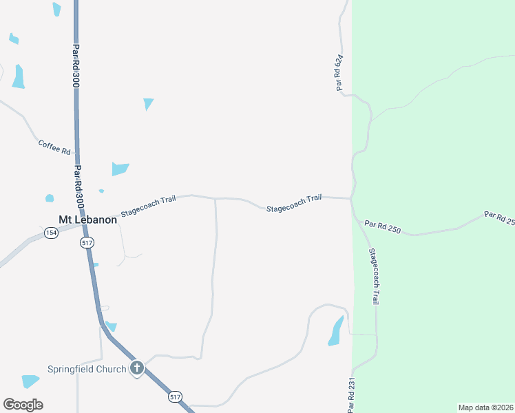 map of restaurants, bars, coffee shops, grocery stores, and more near Stagecoach Trail in Bienville Parish