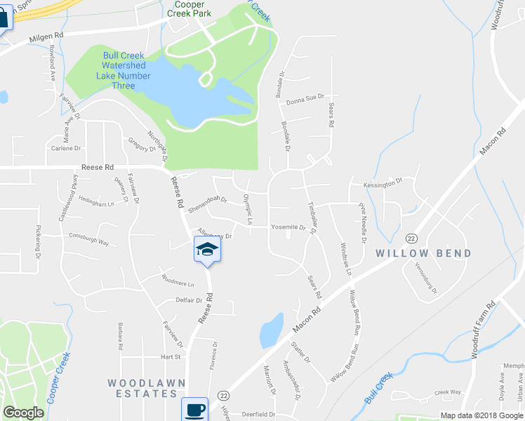 map of restaurants, bars, coffee shops, grocery stores, and more near 4217 Sears Road in Columbus