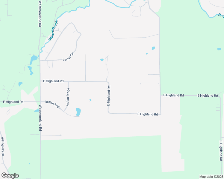 map of restaurants, bars, coffee shops, grocery stores, and more near 1005 East Highland Road in Red Oak