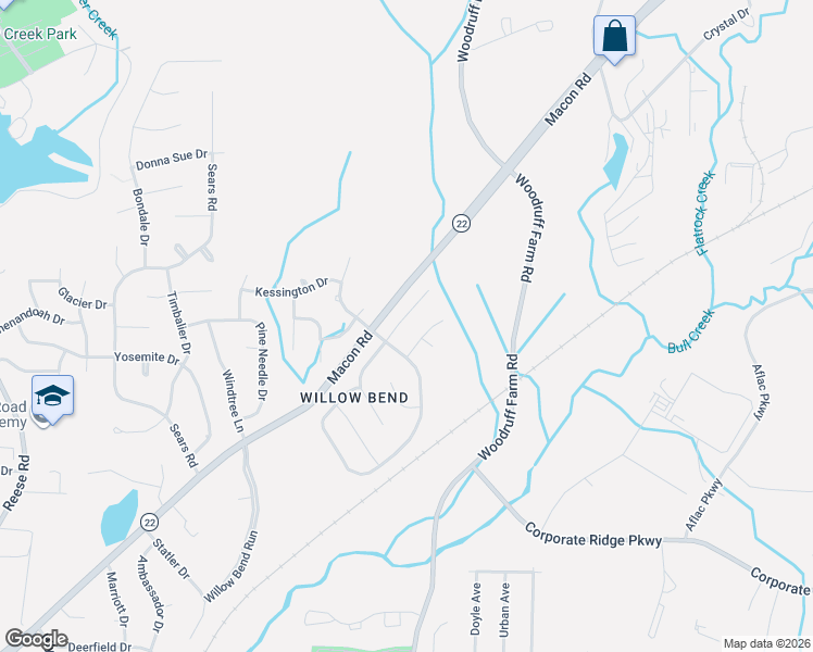 map of restaurants, bars, coffee shops, grocery stores, and more near 5327 Rockwell Court in Columbus