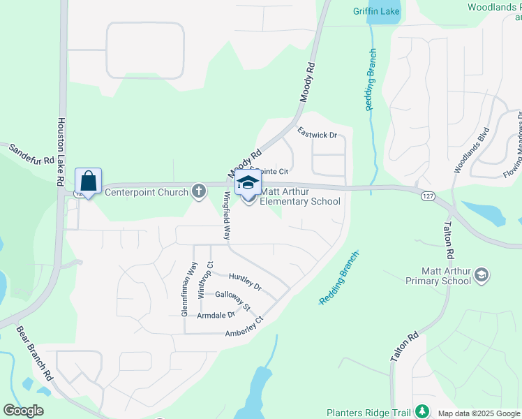 map of restaurants, bars, coffee shops, grocery stores, and more near 2500 Georgia 127 in Kathleen