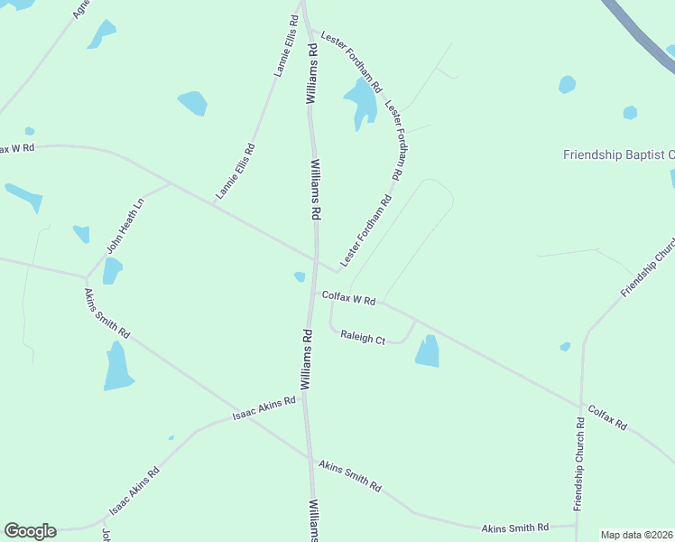 map of restaurants, bars, coffee shops, grocery stores, and more near 2194 Colfax West Road in Statesboro