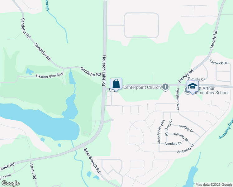 map of restaurants, bars, coffee shops, grocery stores, and more near 2400 Georgia 127 in Kathleen