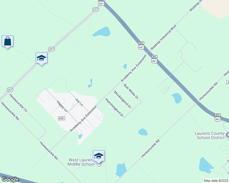 map of restaurants, bars, coffee shops, grocery stores, and more near 103 Mockingbird Drive in Dublin