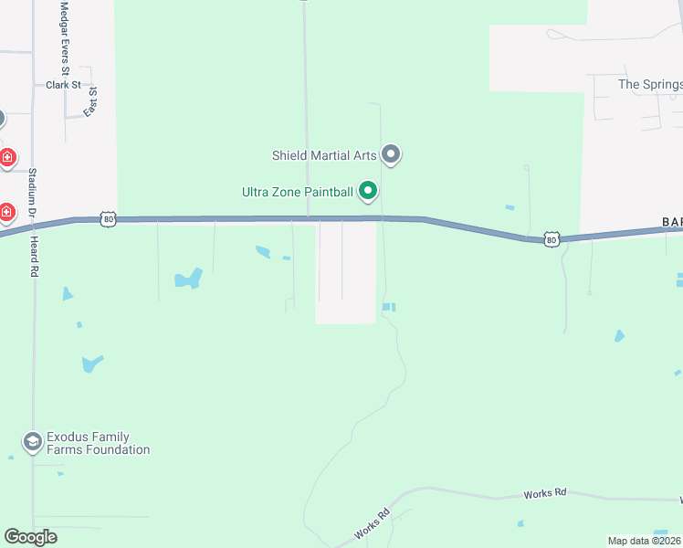 map of restaurants, bars, coffee shops, grocery stores, and more near 176 Greene Lane in Ruston