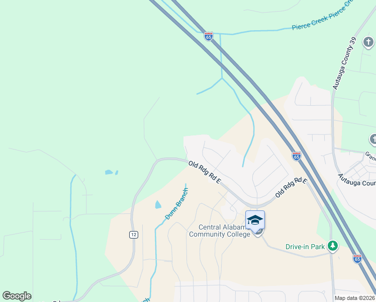 map of restaurants, bars, coffee shops, grocery stores, and more near 1229 Old Ridge Road in Prattville