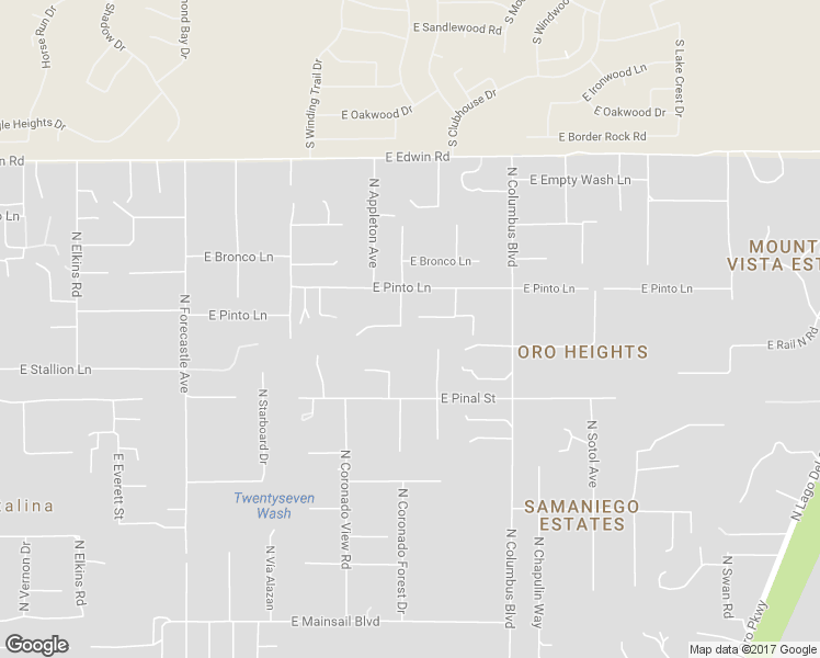 map of restaurants, bars, coffee shops, grocery stores, and more near 4188 East Pinto Lane in Tucson