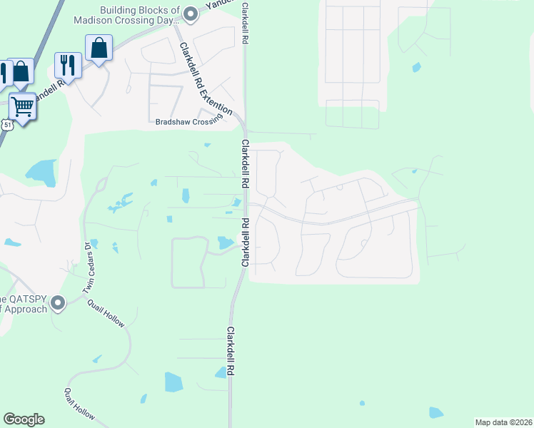 map of restaurants, bars, coffee shops, grocery stores, and more near 200 Cooper Lane in Canton