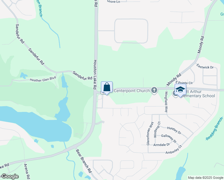 map of restaurants, bars, coffee shops, grocery stores, and more near 2093 Georgia 127 in Kathleen