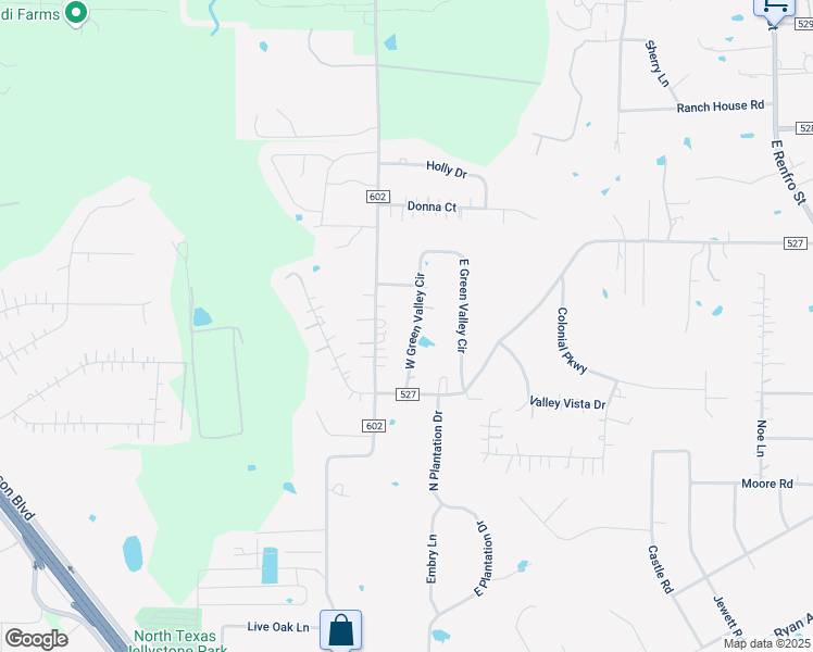 map of restaurants, bars, coffee shops, grocery stores, and more near 825 West Green Valley Circle in Burleson