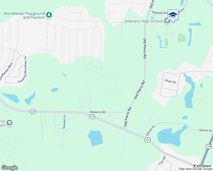 map of restaurants, bars, coffee shops, grocery stores, and more near 146 Roberts Road in Kathleen