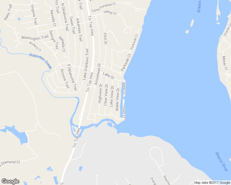 map of restaurants, bars, coffee shops, grocery stores, and more near 5506 Water View Drive in Granbury