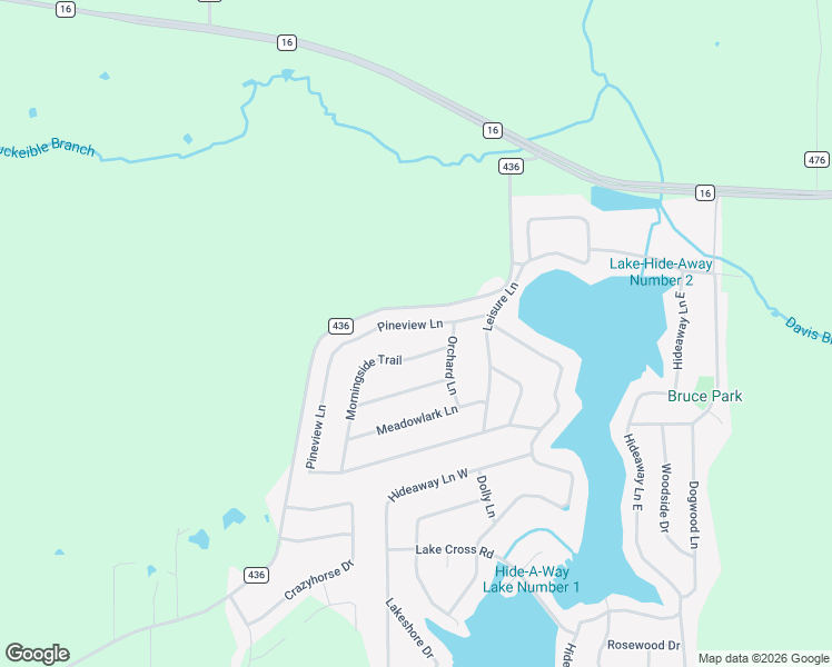 map of restaurants, bars, coffee shops, grocery stores, and more near 1722 Pineview Lane in Hideaway