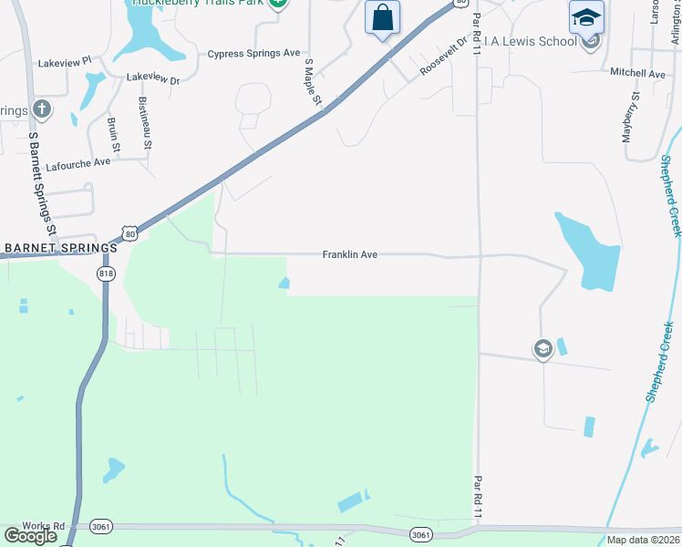 map of restaurants, bars, coffee shops, grocery stores, and more near 2105 Franklin Avenue in Ruston