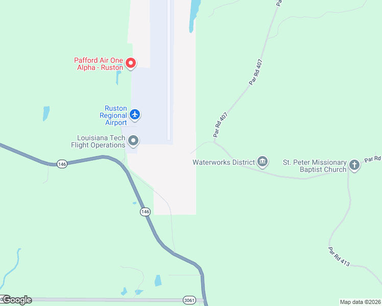 map of restaurants, bars, coffee shops, grocery stores, and more near 2059 Par Road 404 in Ruston