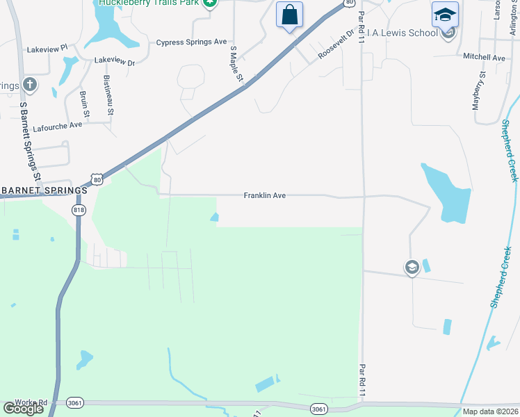 map of restaurants, bars, coffee shops, grocery stores, and more near 2105 Franklin Avenue in Ruston