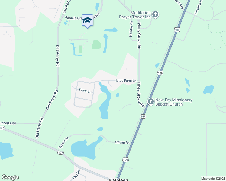 map of restaurants, bars, coffee shops, grocery stores, and more near 110 Ridge Court in Kathleen