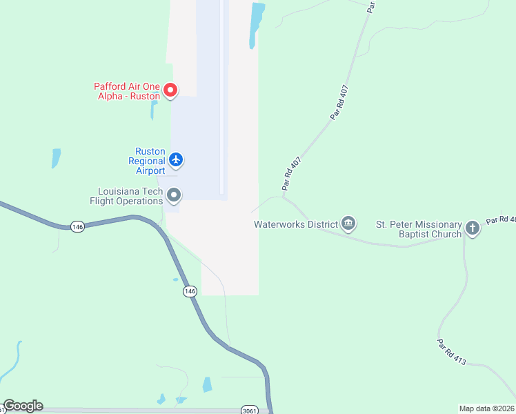 map of restaurants, bars, coffee shops, grocery stores, and more near 2059 Par Road 404 in Ruston