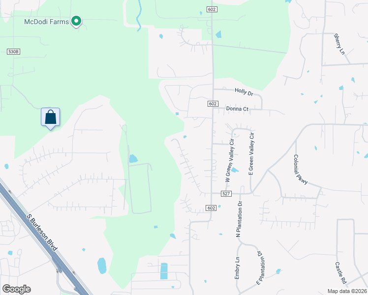 map of restaurants, bars, coffee shops, grocery stores, and more near 604 Pheasant Run in Burleson