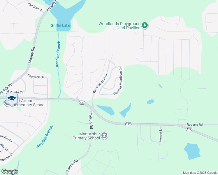 map of restaurants, bars, coffee shops, grocery stores, and more near 130 Broomsedge Lane in Kathleen