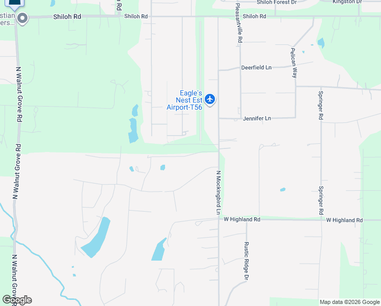map of restaurants, bars, coffee shops, grocery stores, and more near 2520 Falcon Way in Midlothian