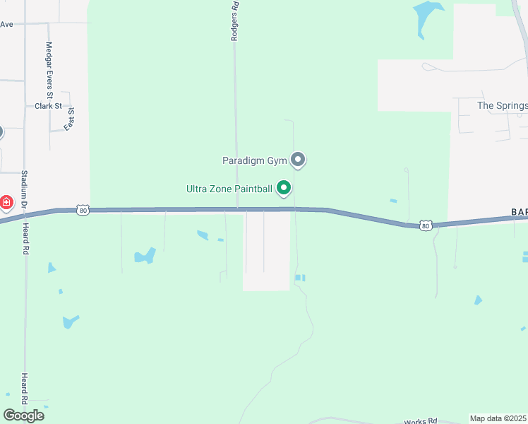 map of restaurants, bars, coffee shops, grocery stores, and more near 104 Greene Lane in Ruston