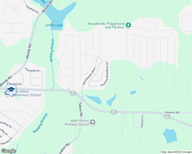 map of restaurants, bars, coffee shops, grocery stores, and more near 116 Broomsedge Lane in Kathleen