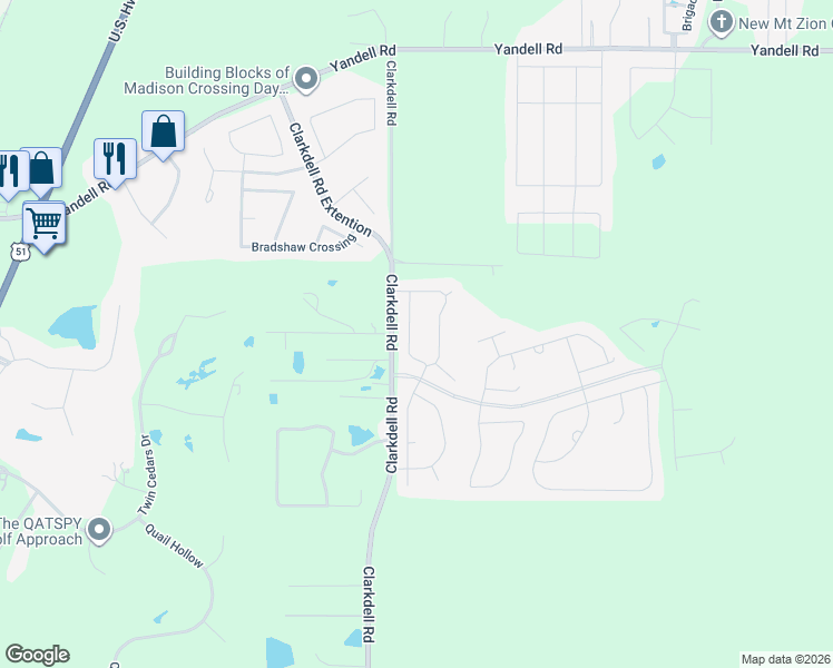 map of restaurants, bars, coffee shops, grocery stores, and more near 151 Western Ridge Circle in Canton