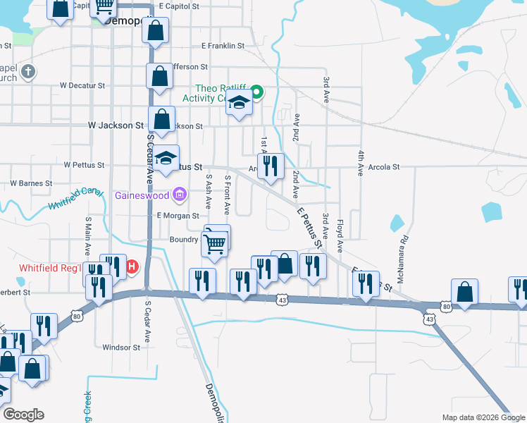 812 Hilltop Circle, Demopolis AL - Walk Score