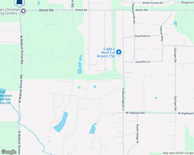 map of restaurants, bars, coffee shops, grocery stores, and more near 2510 Eagles Nest Court in Midlothian