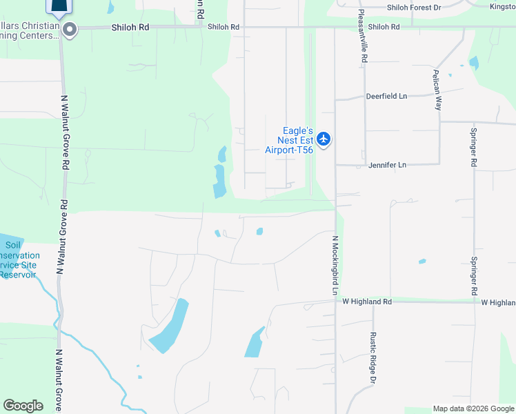 map of restaurants, bars, coffee shops, grocery stores, and more near 2510 Eagles Nest Court in Midlothian
