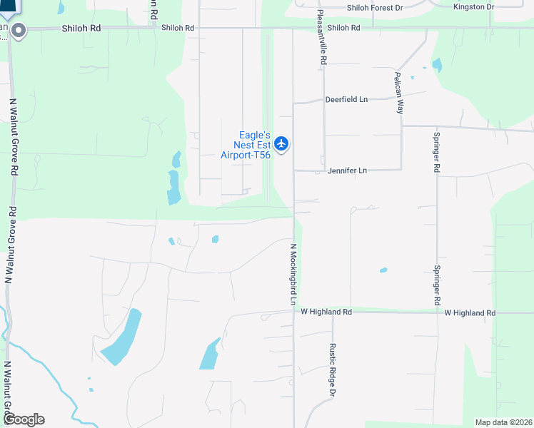 map of restaurants, bars, coffee shops, grocery stores, and more near 2520 Falcon Way in Midlothian