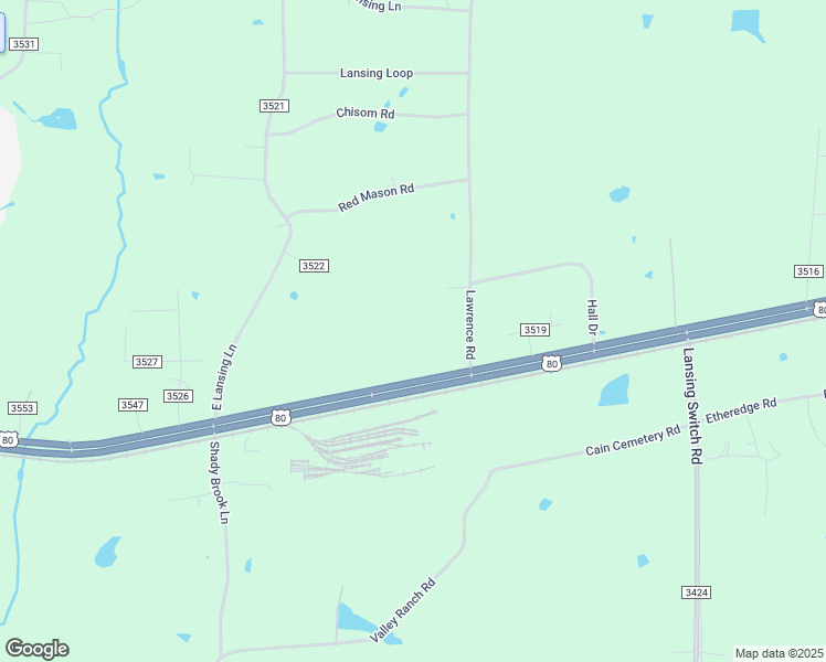 map of restaurants, bars, coffee shops, grocery stores, and more near 5927 U.S. 80 in Longview