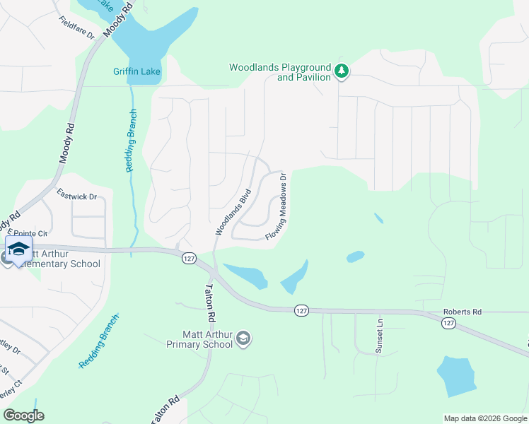 map of restaurants, bars, coffee shops, grocery stores, and more near 116 Broomsedge Lane in Kathleen
