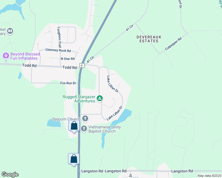 map of restaurants, bars, coffee shops, grocery stores, and more near 229 Lake Lillian Drive in Perry