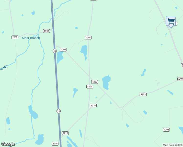 map of restaurants, bars, coffee shops, grocery stores, and more near County Road 4201 in Canton