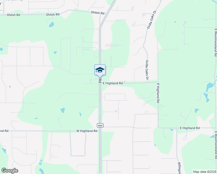 map of restaurants, bars, coffee shops, grocery stores, and more near 609 Clinton Street in Ovilla