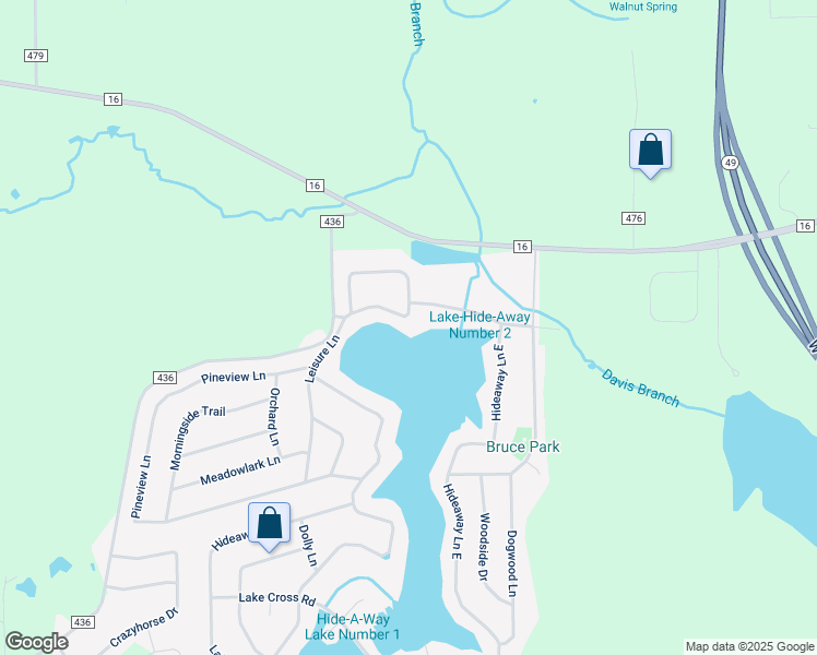 map of restaurants, bars, coffee shops, grocery stores, and more near 1720 Leisure Lane in Lindale